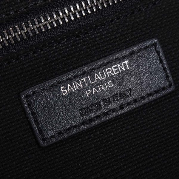 Replica YSL Rive Gauche Linen & Leather Tote Bag - Image 8