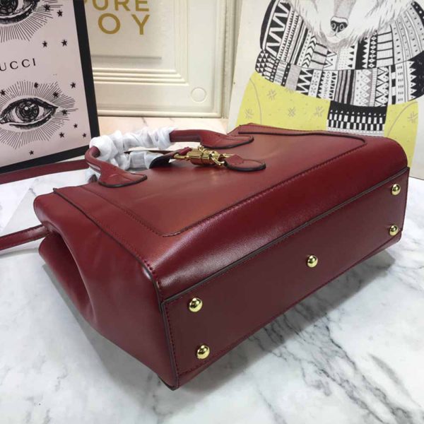Replica Gucci Jackie 1961 Large Tote - Red/Black/Grey - Image 7
