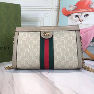 Gucci Ophidia Small Shoulder Bag Beige/Black Replica