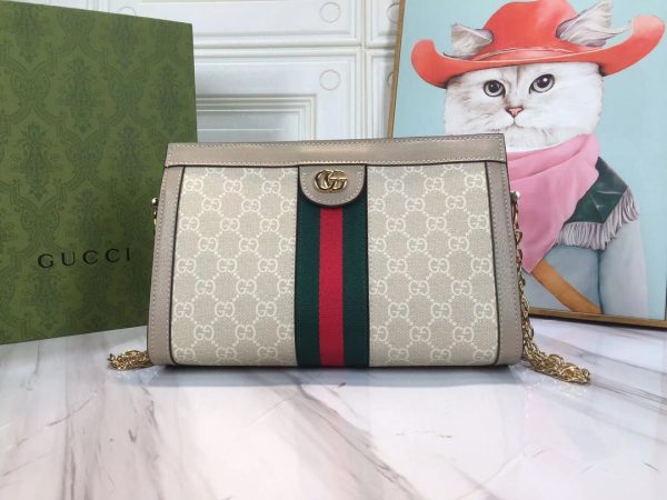 Gucci Ophidia Small Shoulder Bag Beige/Black Replica