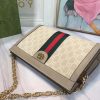 Best Replicas Bags - Gucci Ophidia Small Shoulder Bag Beige/Black Replica Shop For Best Louis Vuitton LV Replica Bags With Cheap Price