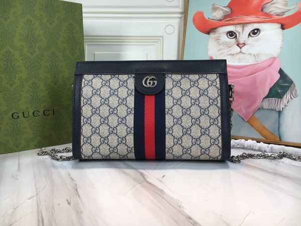 Gucci Ophidia Small Shoulder Bag Beige/Black Replica - Image 6