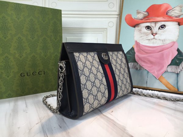 Gucci Ophidia Small Shoulder Bag Beige/Black Replica - Image 7