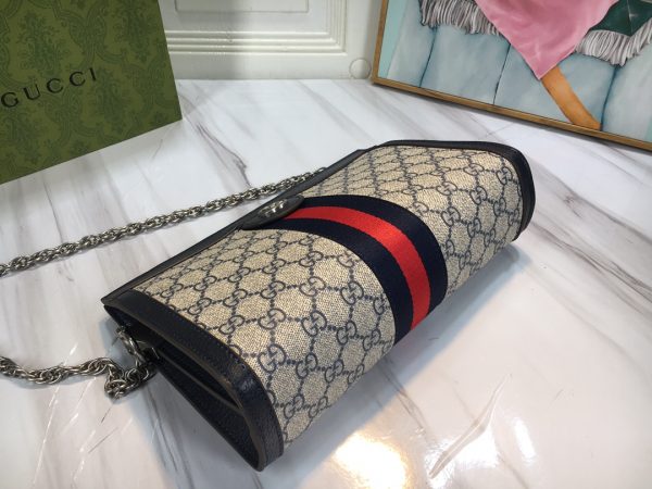 Gucci Ophidia Small Shoulder Bag Beige/Black Replica - Image 9