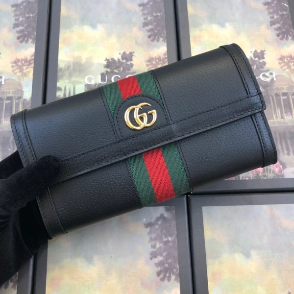 Replica Gucci Ophidia Black Leather Continental Wallet AAA - Image 6