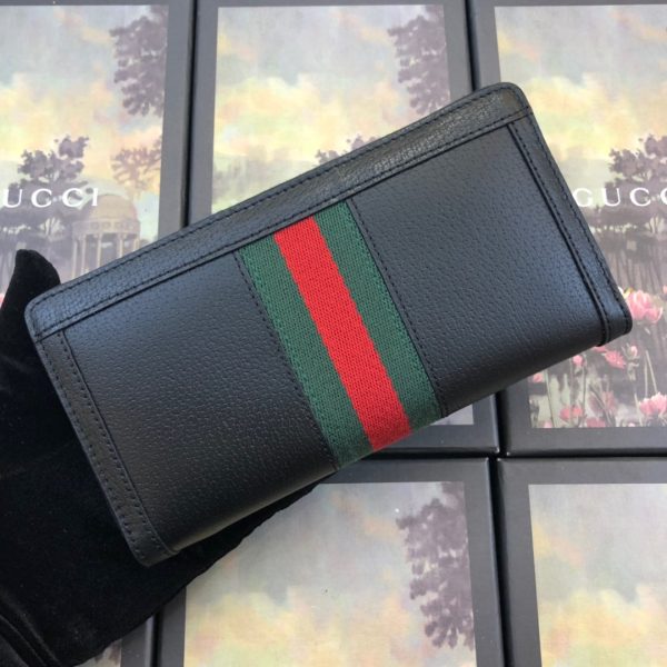 Replica Gucci Ophidia Black/White Zip Wallet - Image 3
