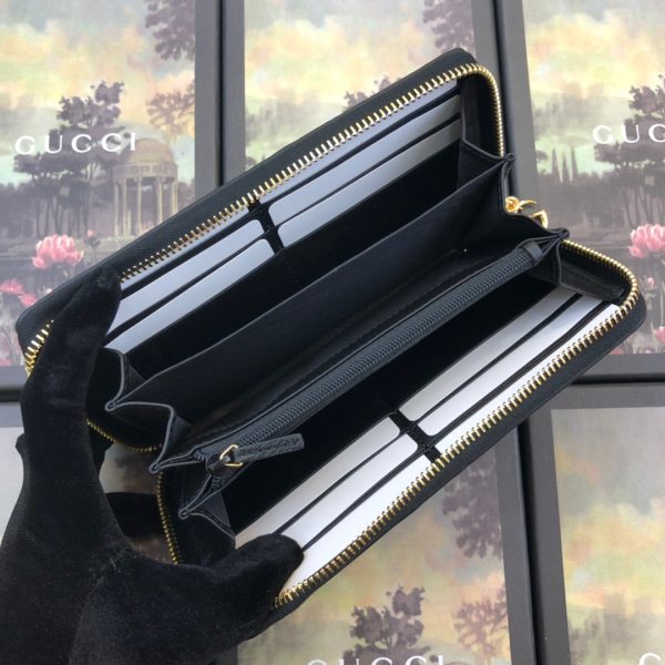 Replica Gucci Ophidia Black/White Zip Wallet - Image 4