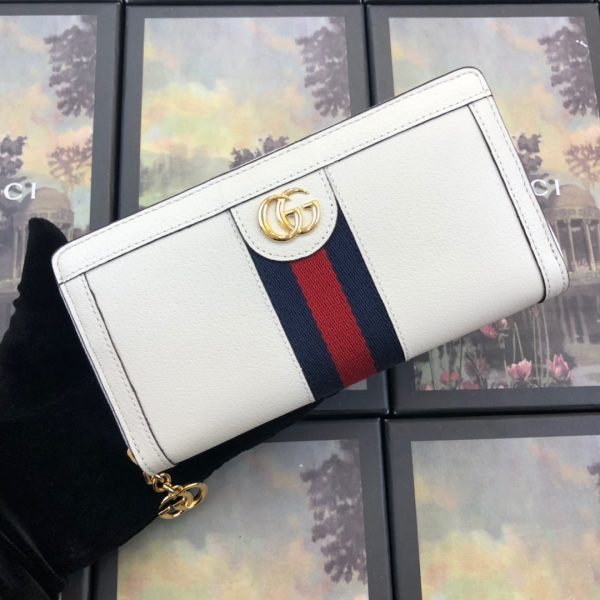 Replica Gucci Ophidia Black/White Zip Wallet - Image 7