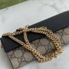 Best Replicas Bags - Replica Gucci Marmont Chain Wallet Beige & Black Shop For Best Louis Vuitton LV Replica Bags With Cheap Price