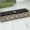 Best Replicas Bags - Replica Gucci Marmont Chain Wallet Beige & Black Shop For Best Louis Vuitton LV Replica Bags With Cheap Price
