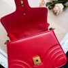 Best Replicas Bags - Replica Gucci Marmont Mini Top Handle in White/Pink/Red Shop For Best Louis Vuitton LV Replica Bags With Cheap Price