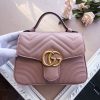 Best Replicas Bags - Replica Gucci Marmont Mini Top Handle in White/Pink/Red Shop For Best Louis Vuitton LV Replica Bags With Cheap Price