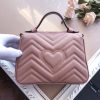 Best Replicas Bags - Replica Gucci Marmont Mini Top Handle in White/Pink/Red Shop For Best Louis Vuitton LV Replica Bags With Cheap Price