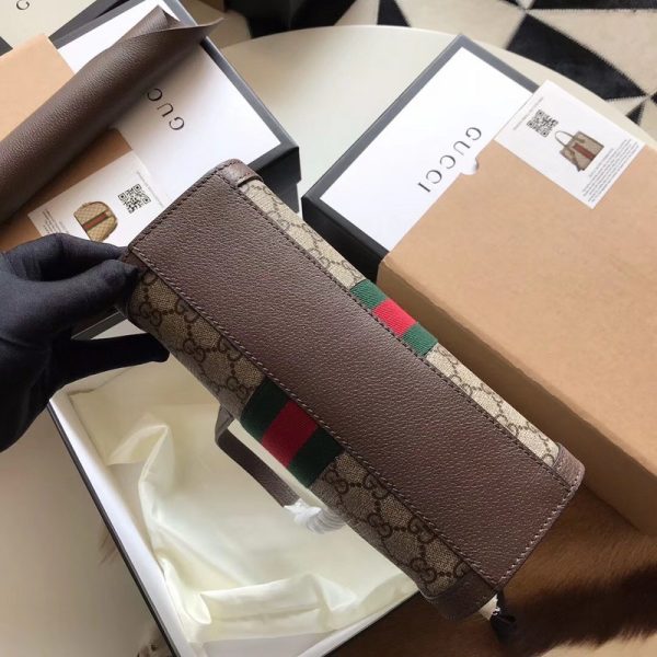 Replica Gucci Ophidia Small Tote Bag in Black & Beige - Image 5