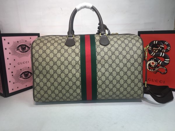 Replica Gucci Ophidia Duffle – Beige & Black Carry-On Bag - Image 2