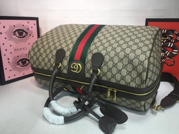 Replica Gucci Ophidia Duffle – Beige & Black Carry-On Bag - Image 3