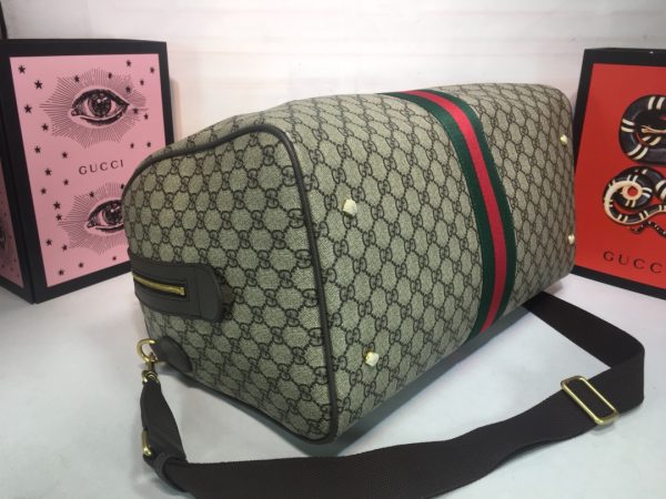 Replica Gucci Ophidia Duffle – Beige & Black Carry-On Bag - Image 4
