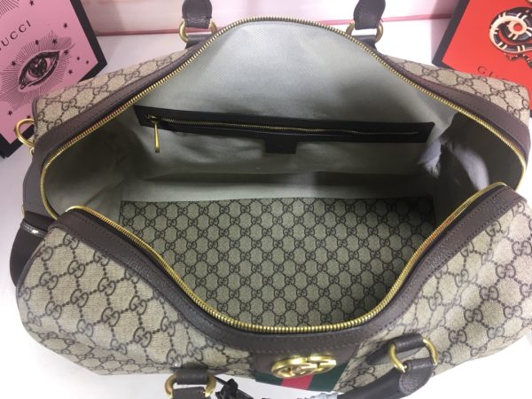 Replica Gucci Ophidia Duffle – Beige & Black Carry-On Bag - Image 5