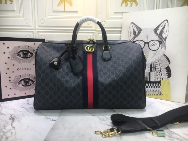 Replica Gucci Ophidia Duffle – Beige & Black Carry-On Bag - Image 6