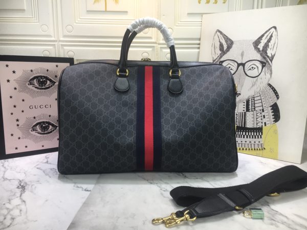 Replica Gucci Ophidia Duffle – Beige & Black Carry-On Bag - Image 7