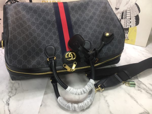 Replica Gucci Ophidia Duffle – Beige & Black Carry-On Bag - Image 8