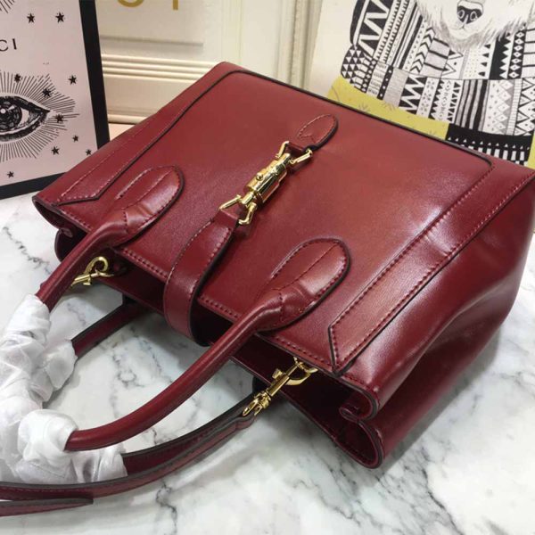 Replica Gucci Jackie 1961 Large Tote - Red/Black/Grey - Image 8