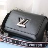 Best Replicas Bags - Louis Vuitton Twist MM Replica in Black, White & Pink Shop For Best Louis Vuitton LV Replica Bags With Cheap Price