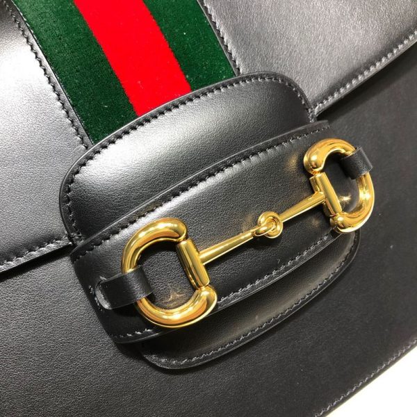 Replica Gucci Horsebit 1955 Python Shoulder Bag - Black - Image 5
