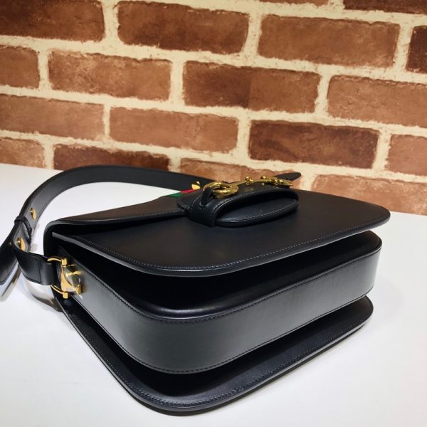 Replica Gucci Horsebit 1955 Python Shoulder Bag - Black - Image 4