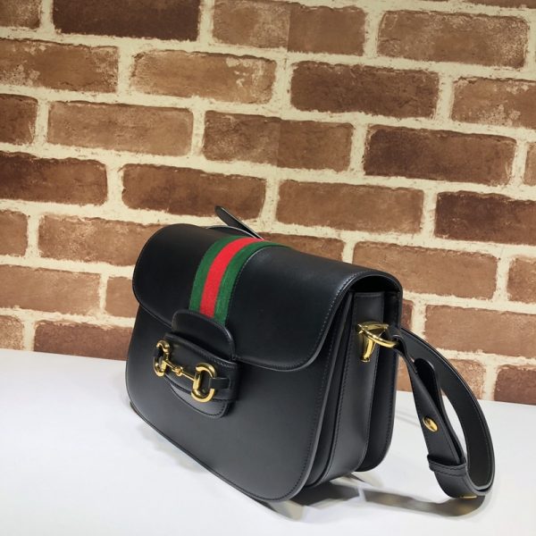 Replica Gucci Horsebit 1955 Python Shoulder Bag - Black - Image 2