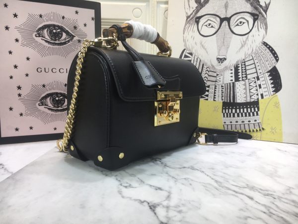 Replica Gucci Bamboo Padlock Shoulder Bag - Image 3