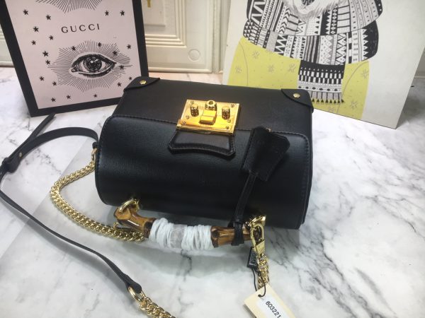 Replica Gucci Bamboo Padlock Shoulder Bag - Image 5