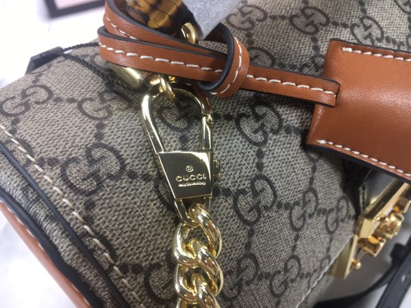 Replica Gucci Bamboo Padlock Shoulder Bag - Image 12