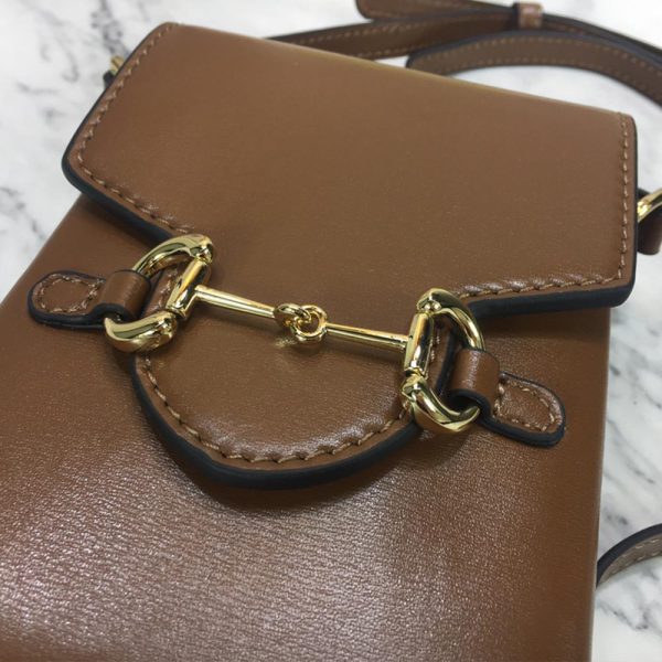 Replica Gucci Horsebit 1955 Mini Bag in Black, Red & Brown - Image 11
