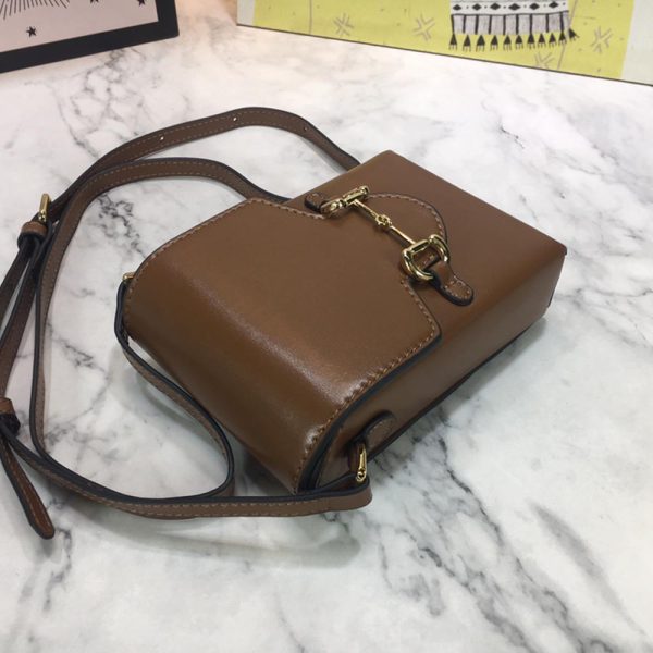Replica Gucci Horsebit 1955 Mini Bag in Black, Red & Brown - Image 12