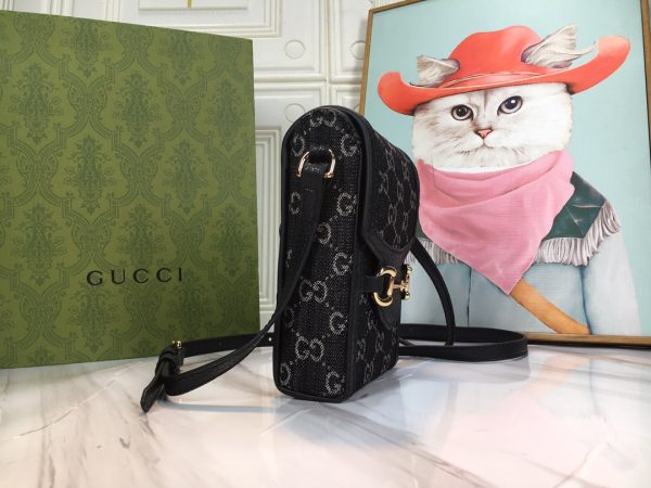 Replica Gucci 1955 Mini Bag with Double G Horsebit Detail - Image 2