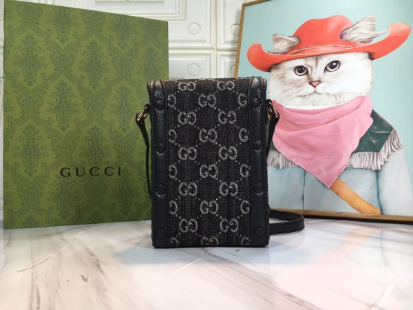 Replica Gucci 1955 Mini Bag with Double G Horsebit Detail - Image 3
