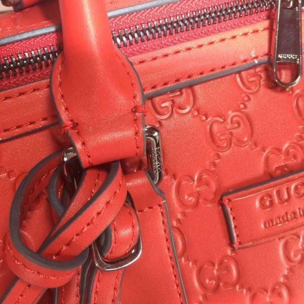 Gucci Double G Duffle Bag - Black/Red Embossed Replica - Image 11