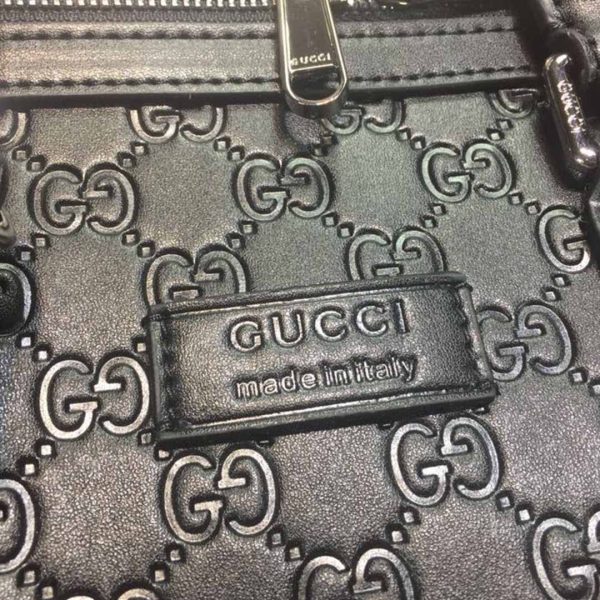 Gucci Double G Duffle Bag - Black/Red Embossed Replica - Image 6