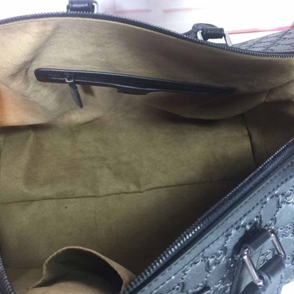 Gucci Double G Duffle Bag - Black/Red Embossed Replica - Image 9