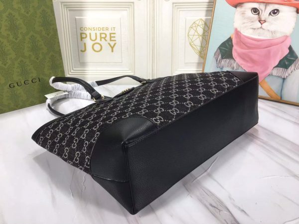 Replica Gucci Ophidia Medium Black Tote with Web - Image 3