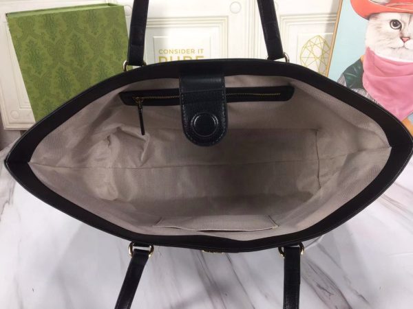 Replica Gucci Ophidia Medium Black Tote with Web - Image 5