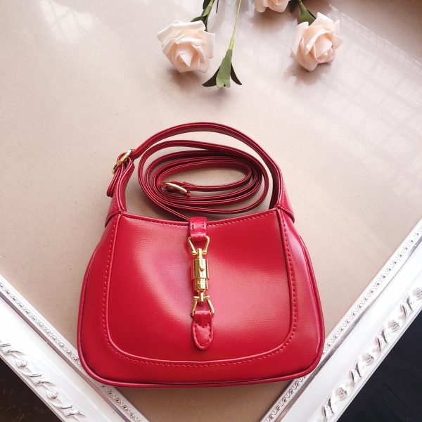 Replica Gucci Jackie 1961 Mini Shoulder Bag in Black/White/Red - Image 15