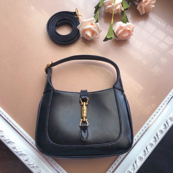 Replica Gucci Jackie 1961 Mini Shoulder Bag in Black/White/Red - Image 11