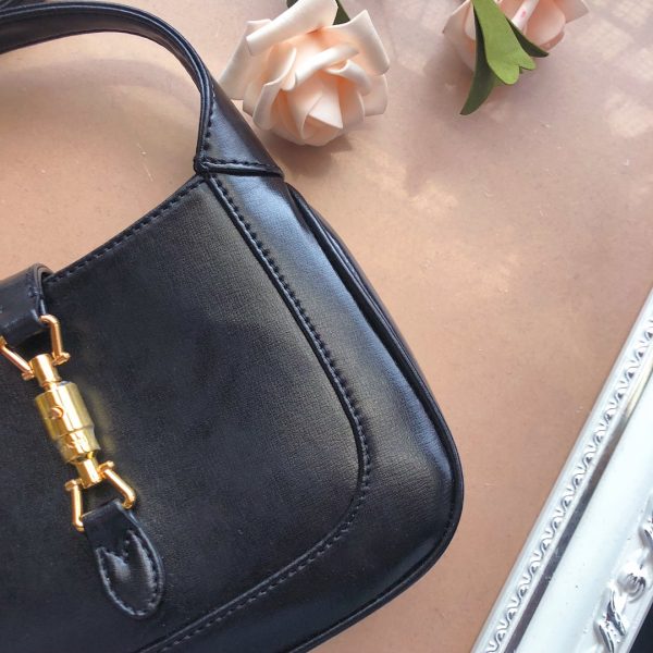Replica Gucci Jackie 1961 Mini Shoulder Bag in Black/White/Red - Image 13