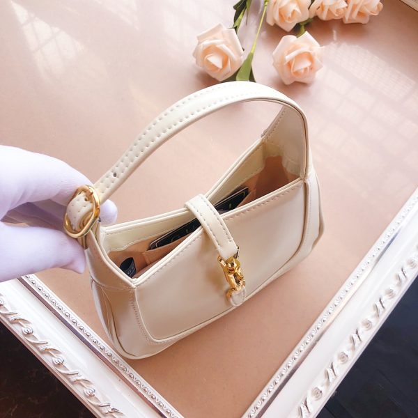 Replica Gucci Jackie 1961 Mini Shoulder Bag in Black/White/Red - Image 4