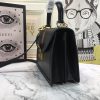 Best Replicas Bags - Replica Gucci Ophidia Top Handle Bag Black/White with Web Stripes Shop For Best Louis Vuitton LV Replica Bags With Cheap Price