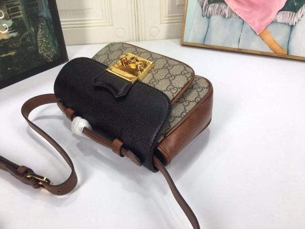 Gucci Replica Mini Padlock Bag in Black & White - Image 3