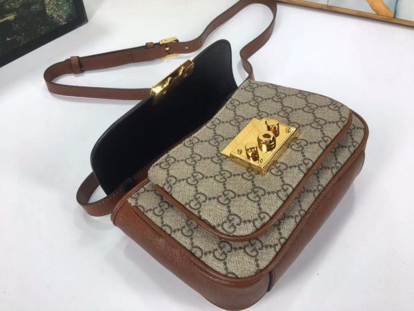 Gucci Replica Mini Padlock Bag in Black & White - Image 4