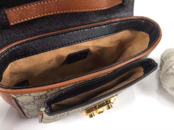Gucci Replica Mini Padlock Bag in Black & White - Image 5